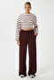 Women's Modal Select Wide Leg Burgundy Sweatpants - 2
