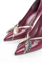 Burgundy Women's High-Heeled Shoes Women's High Heels Stiletto Shoes Party Daily Heel Shoes - 2