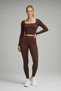 Extra Lycra Soft Touch Oshyo High Waist Side Stitch-Free Flexible Firming Shaping / Sculpting Sports Leggings - 6