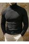 Black Slim Fit Turtleneck Fisherman Men's Sweater – Winter, Comfortable and Modern - 2