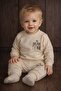 Baby Tracksuit Set 100% Cotton Front-Back Be Brave Printed Sweatshirt and Elastic Leg Bottom (6-24 Months) - 4