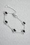 Bracelet Clover Bracelet Silver Color Black Enamel Clover Steel |   Modern Iconic Design - 3