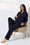 Navy Blue Maternity Pajama Set - 6