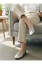 Serena Trend Bowknot Silver Women's Ballet Flats Office Shoes Summer Stylish Ballet Flats - 5