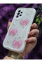 Samsung Galaxy A52 Compatible Pink Bow & Pearl Detailed Glitter Epoxy Phone Case - 4
