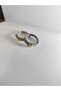 Silver Gold Detailed Hoop Earrings