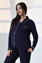 Navy Blue Maternity Pajama Set