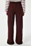 Women's Modal Select Wide Leg Burgundy Sweatpants - 8