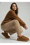 ®   I Canberra Uggy Women's Embroidered Detailed Fur-Lined Slippers Sandals