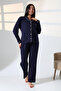 Navy Blue Maternity Pajama Set - 3