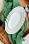 Aura Cream 2-Piece 30 cm Premium Porcelain Large Size Boat Presentation Dish Serving Set - 5