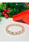Natural Pink Quartz Stone Bracelet – Handmade Natural Stone Bracelet with Steel Detail