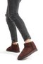 Women's Short Boots with Fur Lining, Brown Suede. - 4