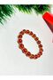 Natural Red Agate Stone Bracelet – Handmade Natural Stone Bracelet with Steel Detail - 3