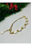 Stone and Steel Chain Design Bracelet – Adjustable – Gold Color – Stylish & Elegant - 6
