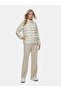 Long Sleeve Zippered Inflatable Beige Coat