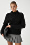 Women's Drew Soft Texture Black Hair Braided Knitwear Sweater 3020 - 4