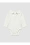 Giyçık Storeden Ecru Embroidered Baby Girl Snap-On Bodysuit and Leggings - 2
