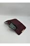 Women's Clamshell Claret Red Wallet with Multi-Compartment Card Holder Detail - Special Series - 5