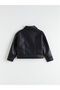 Leather Look Girls' Coat