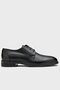 Men's Black Genuine Leather Classic Lace-Up Shoes - Baron - 2