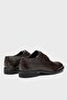 Men's brown genuine leather classic lace-up shoes - dolphin - 3