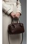 Knitted Patterned Knot Detailed Mini Hand, Arm and Shoulder Bag - 5