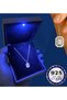 Gift Set with Photo in a Lighted Box, 925 Sterling Silver Necklace and 80cm Pink Teddy Bear - 4