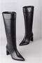 Seç 1717 Genuine Leather Heel-Style Women's Boots (Heel Height: 8 cm) Black - 8