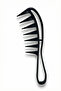 Professional Hair Styling Wax Comb Wide Tooth Carbon Antistatic Textured Volume Comb Black