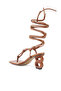 Women Mocca Lace Up Thong Chain Heel Sandal - 3