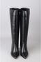 Seç 1717 Genuine Leather Heel-Style Women's Boots (Heel Height: 8 cm) Black - 3