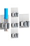 4 PCS Mop Broom Holder Wall Mount - Mop Holder Self Adhesive No Drilling Super Anti-Slip Bro