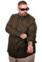 Mode XL Large Size Men's Gabardine Shirt with Pockets 25604 Khaki - 4