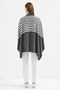 Women's Slit Smoked Poncho Sweater Cp0001 - 4