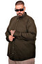 Mode XL Large Size Men's Gabardine Shirt with Pockets 25604 Khaki - 3