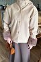 Sleeve Fur Detailed Coat Milk Coffee - 3