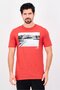 Men Loose Fit Short Sleeve Outdoor T-Shirt, Red