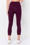Women Sportswear Fit Training Capri Leggings, Burgundy - 3
