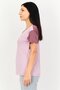 Women Loose Fit Short Sleeve Training T-Shirt, Mauve - 2