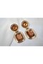 Bkp073 Amber Toned Stone Gold Square Dangle Earrings
