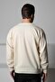 Ecru/Yellow V-Neck Colorful Diamond Patterned 100% Lamb Wool Men's Knitwear Sweater - 6