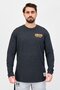 Men Loose Fit Long Sleeve Outdoor T-Shirt, Dark Grey