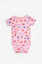 Pink Floral Patterned Double Baby Girl Bodysuit Set - Zoe - 4