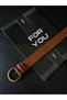 Antique Women's Trouser Belt with Oval Buckle, Coat Belt, Shirt Belt, Dress Belt - 3