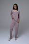 Women's Powder Winter Stylish Special Design Maternity Pajamas Set 3-Piece Set - 4