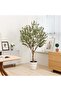 210cm Artificial Tree Olive in Pot with Realistic Fruit & Branches, Indoor/Outdoor Home Decor Gift - 4