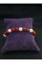 Natural Coral Moonstone and Agate Stone Bracelet Elastic Suitable for Any Wrist Daily Jewelry Accessory - 7