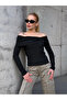 Women's Madonna Collar Ring Detail Black Blouse - 7