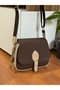 Convenient Women's Shoulder Bag with Four Pockets, Zipper and Snap Closure - 2